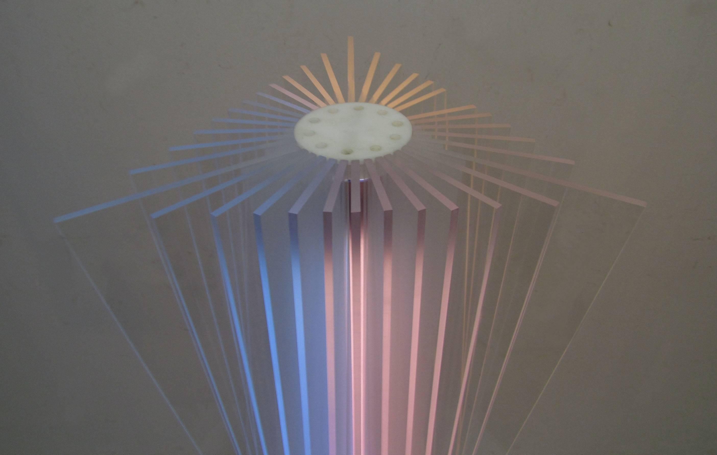 American Lucite Light Sculpture from the Estate of Norman Mercer, circa 1980s