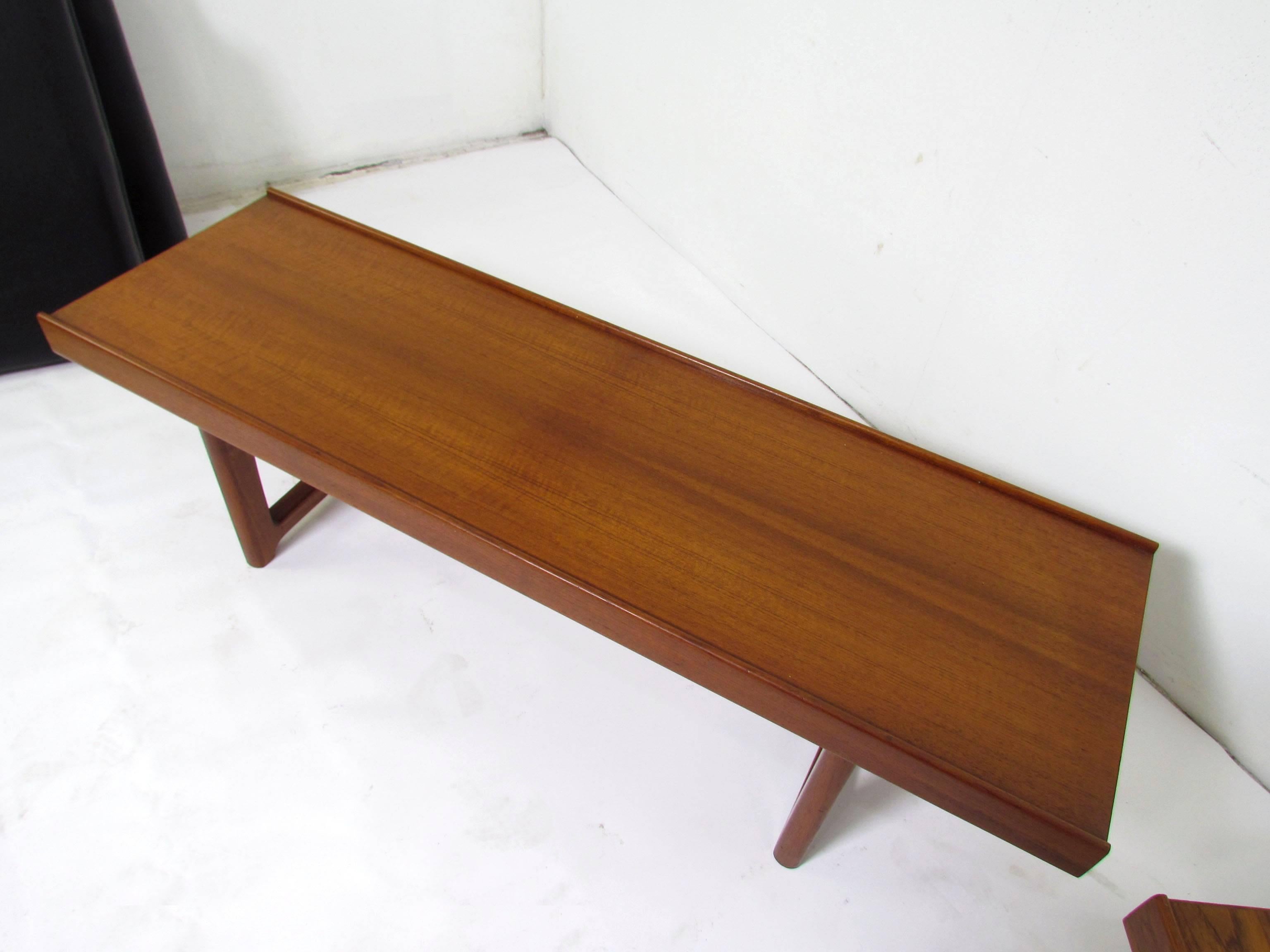 Upholstery Pair of Danish Modern Teak Benches by Torbjørn Afdal for Bruksbo, circa 1960s