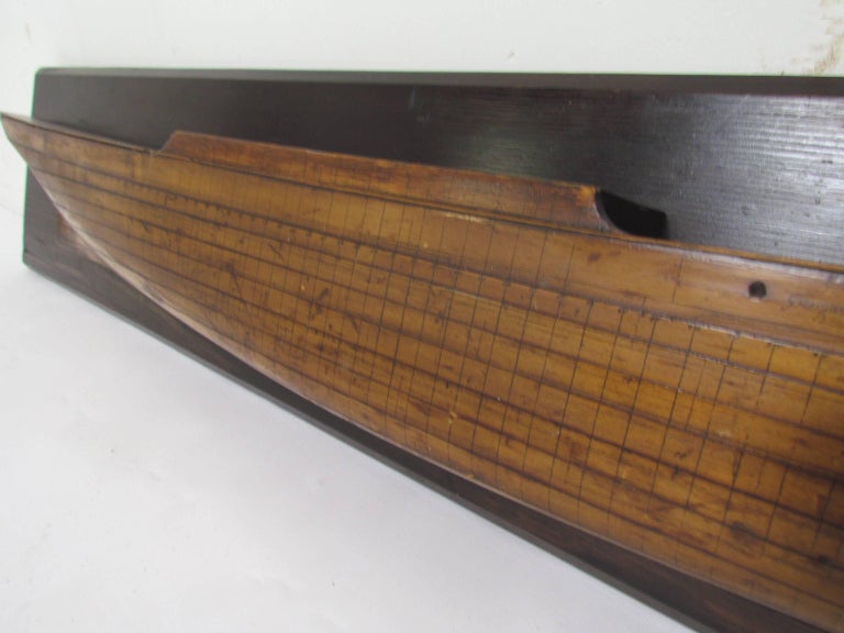 HalfHull Ship Builders Boat Model, circa 1890s For Sale at 1stDibs