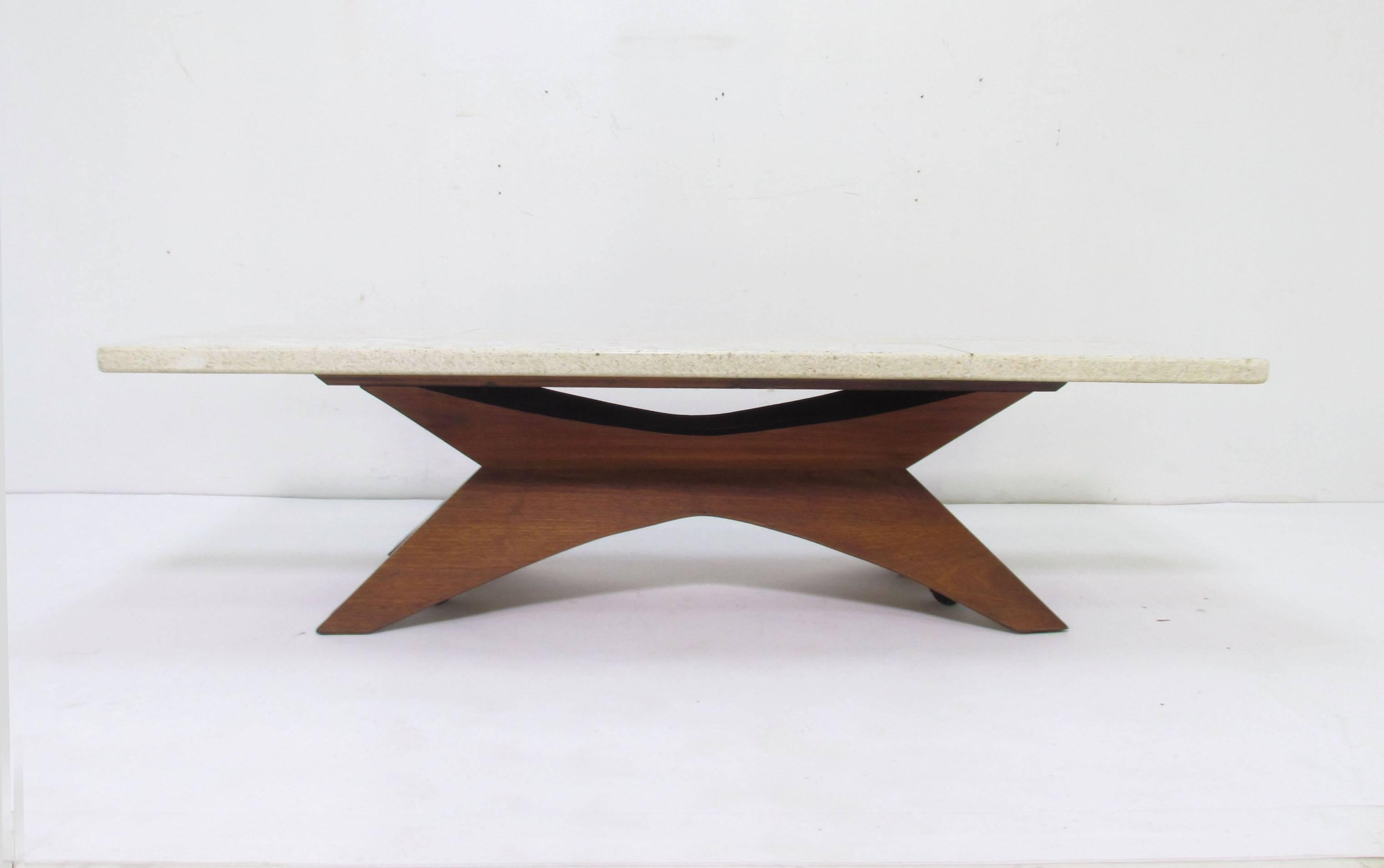 Sculptural Terrazzo and Marble Coffee Table in Manner of Harvey Probber 2