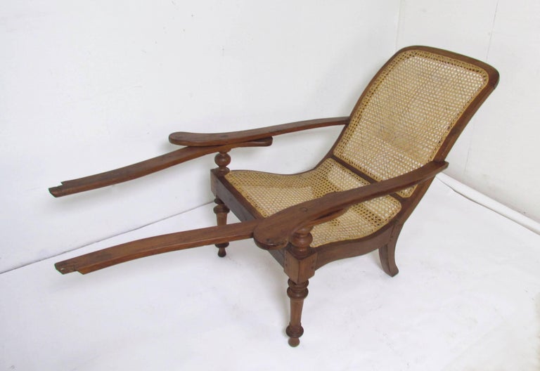 Antique Paddle Arm British Colonial Plantation Lounge Chair at 1stDibs