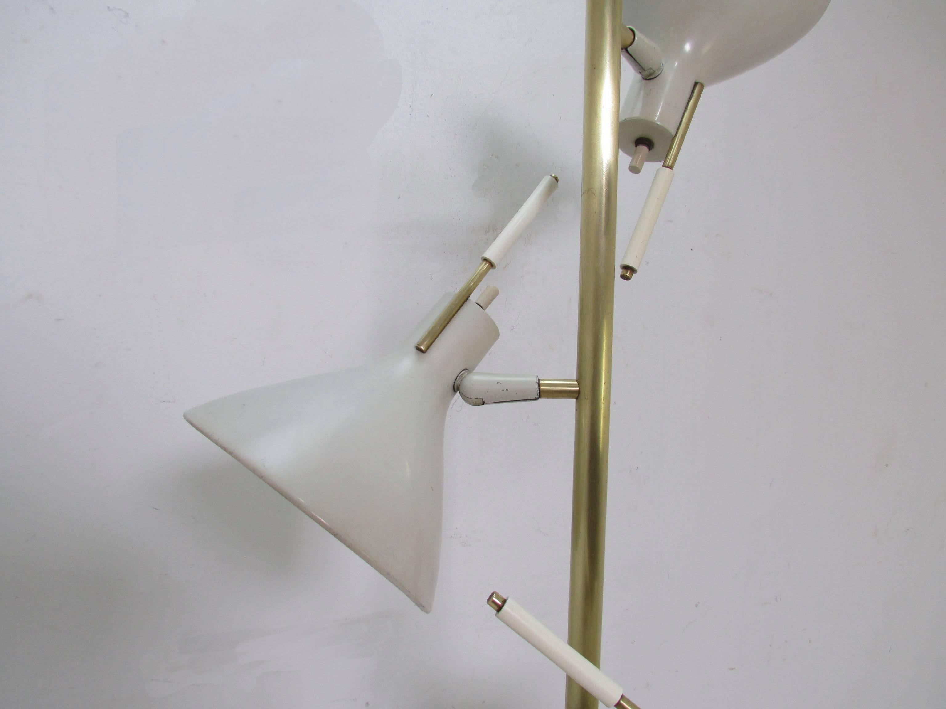 Enameled Gerald Thurston for Lightolier Adjustable Floor Lamp