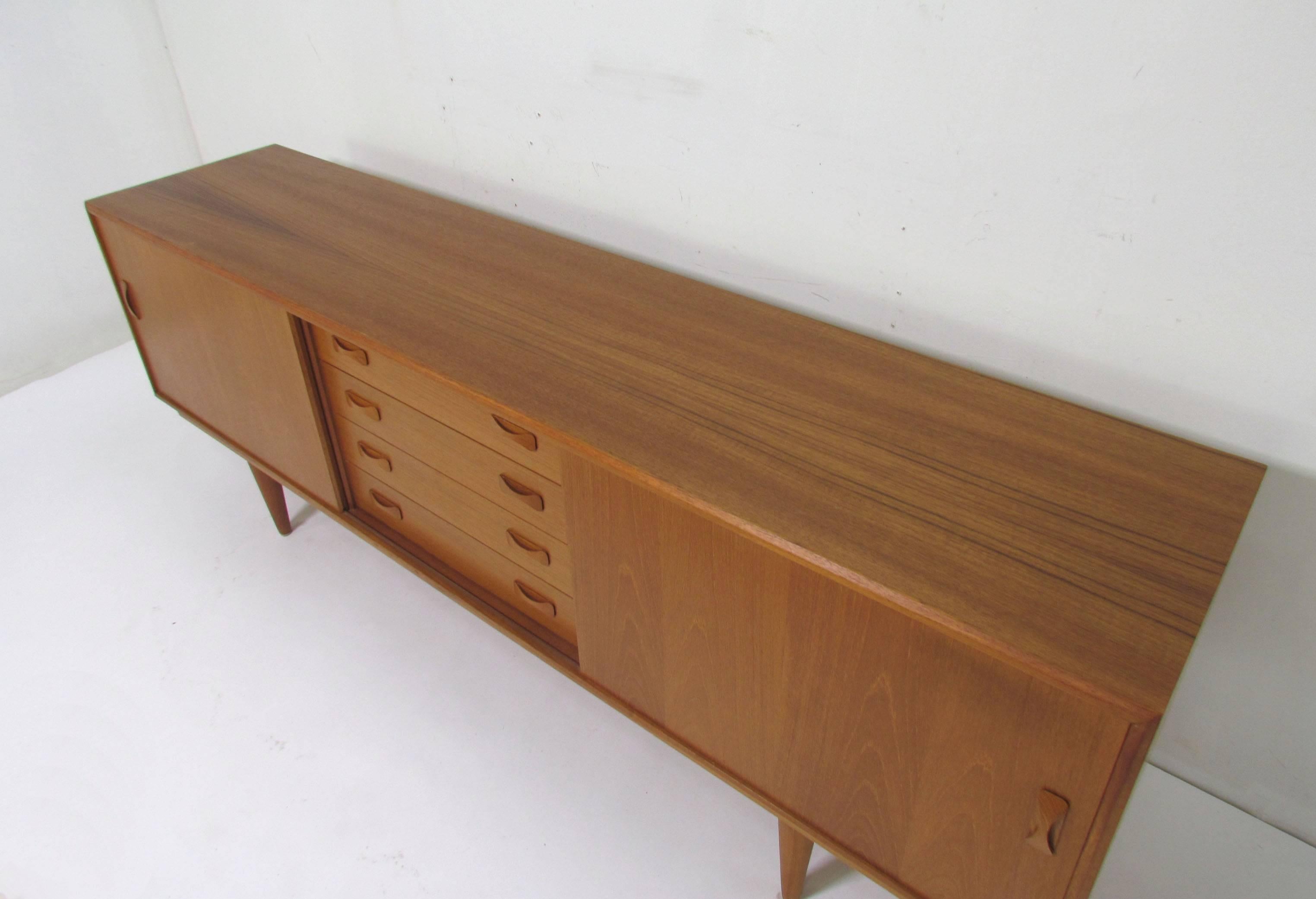 Teak credenza by Clausen & & Søn, Silkeborg, Denmark, circa 1960s.