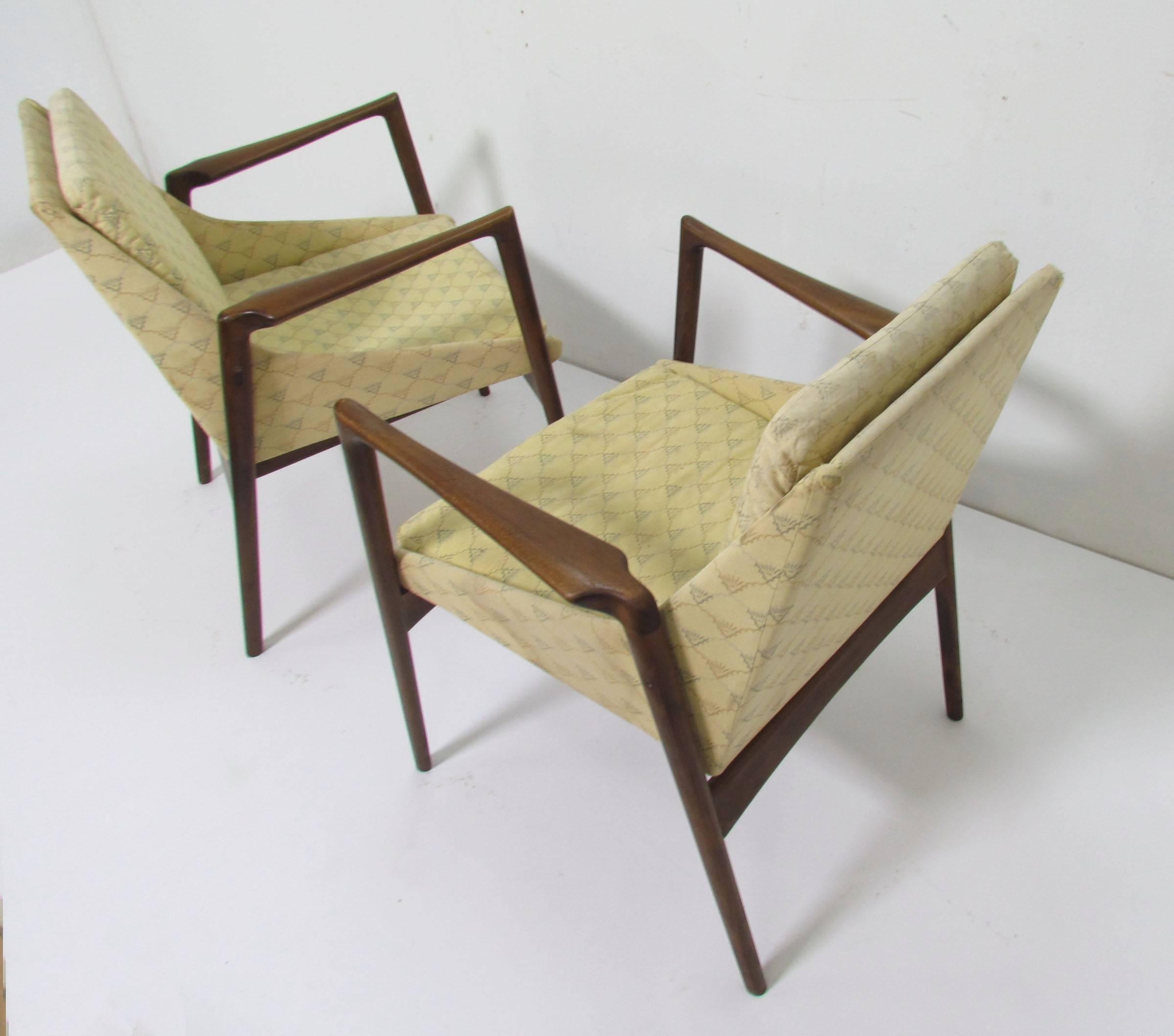 Pair of Ib Kofod-Larsen Danish Lounge Chairs for Selig 1