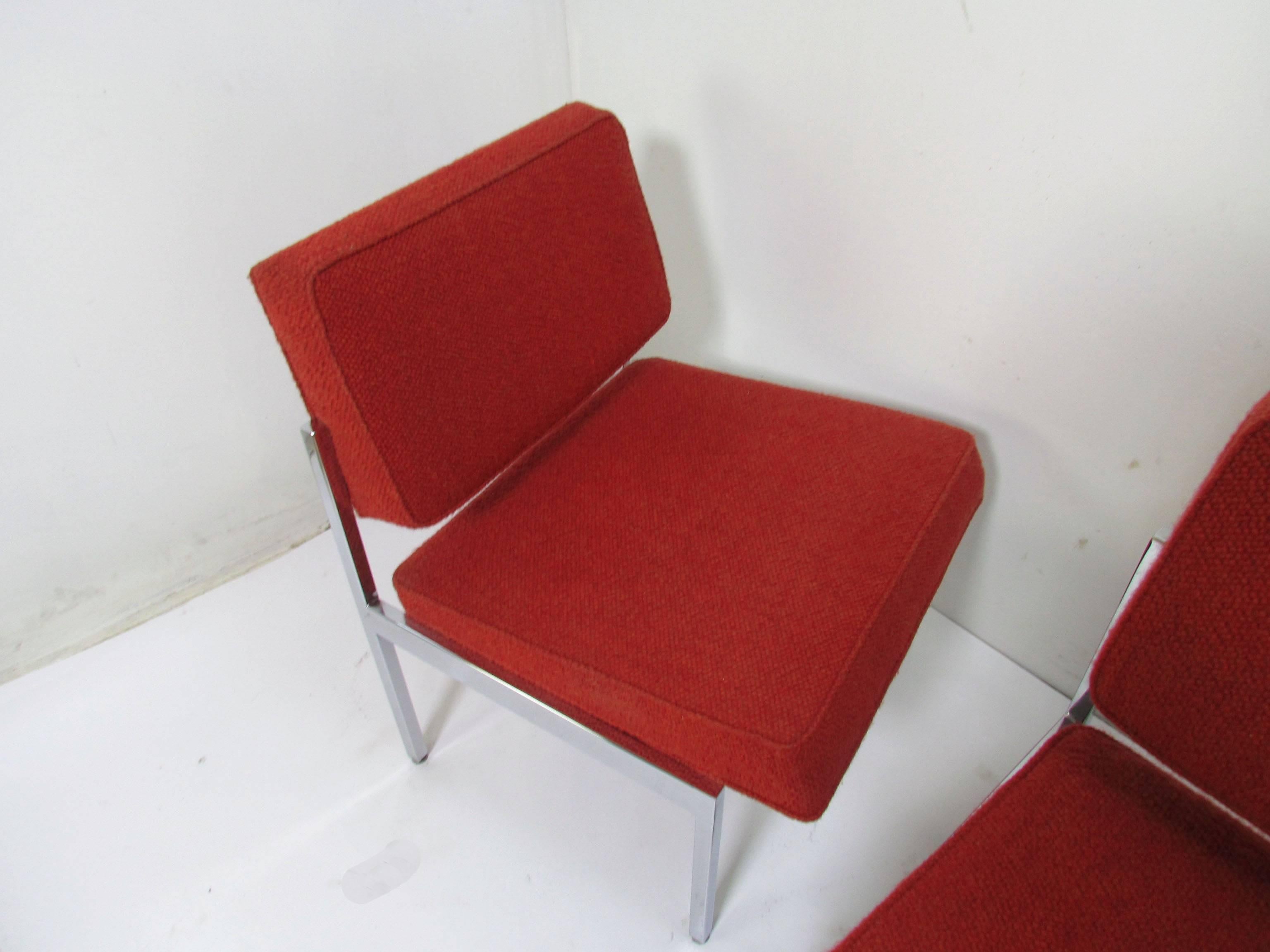 Mid-20th Century Steelcase Loveseat and Pair of Lounge Chairs Suite, circa 1960s