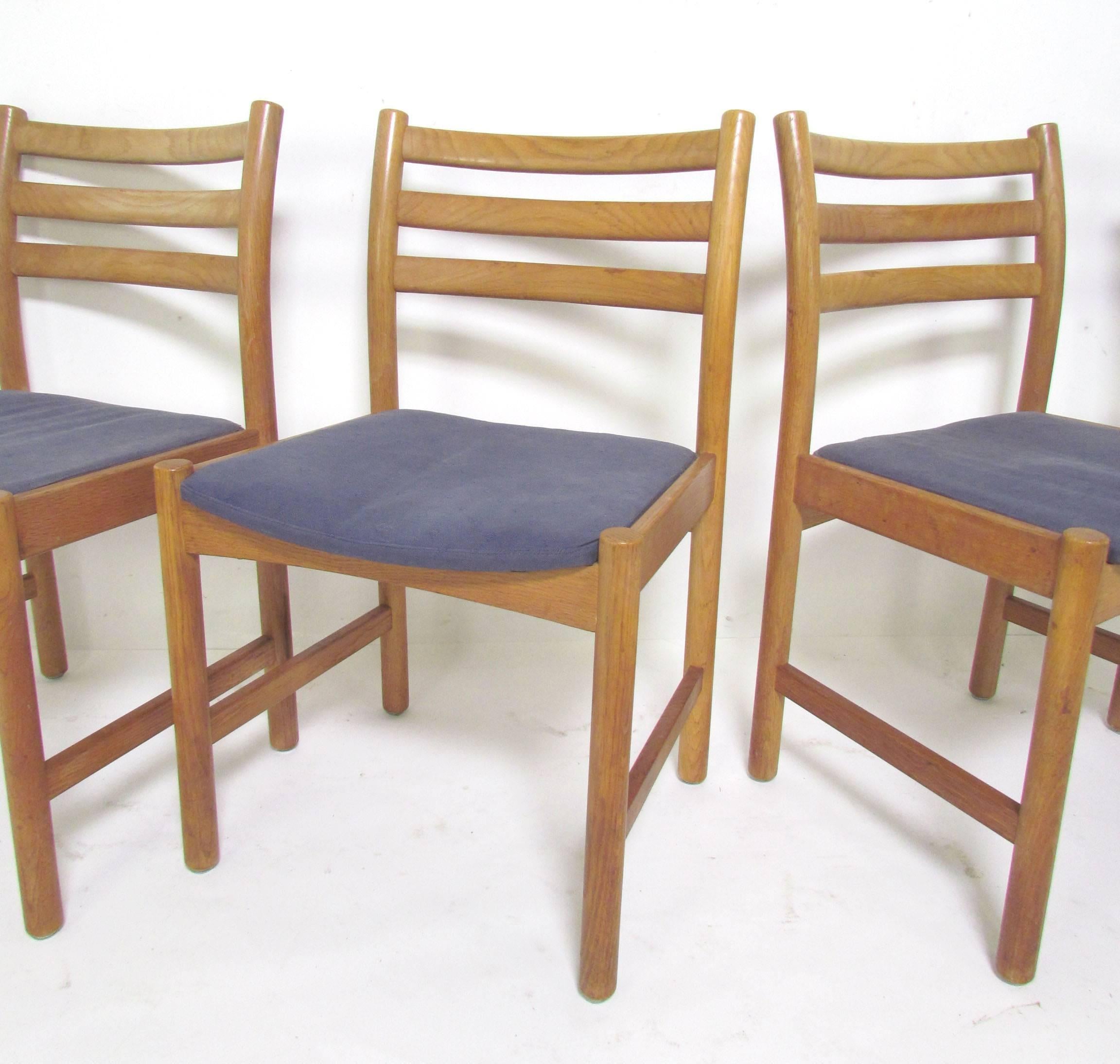 Scandinavian Modern Set of Eight Danish Dining Chairs by Poul Volther for Soro Stolefabrik