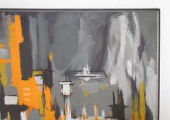 Peinture abstraite du milieu du siècle par Eugene Kloszewski:: datée de 1969