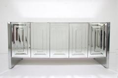 Art Deco Style Mirrored Credenza by Ello, circa 1970s