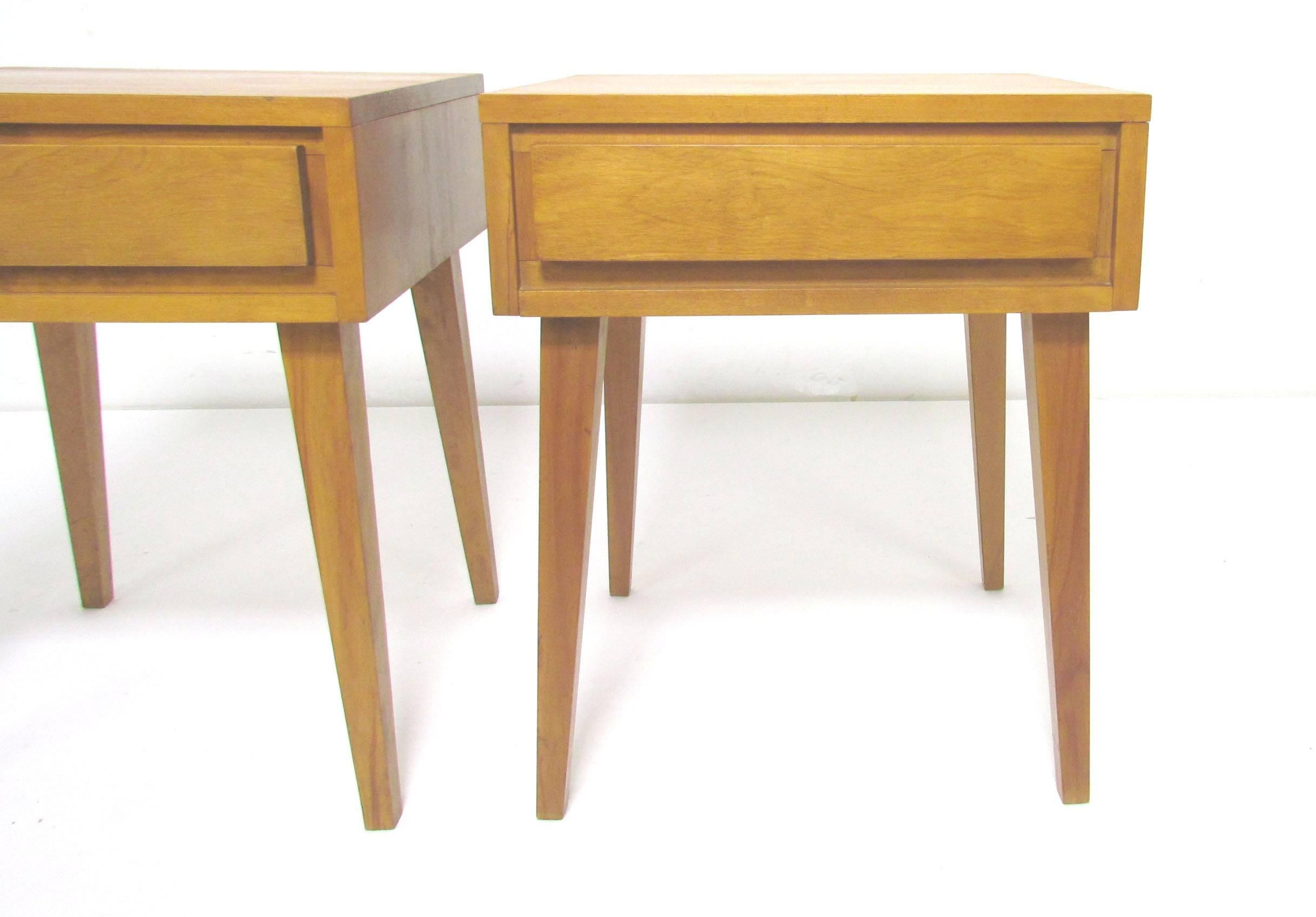 Pair of End Tables or Nightstands by Russel Wright for Conant Ball at