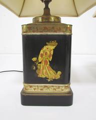 Pair of Lacquered Tea Canister Table Lamps by Frederick Cooper