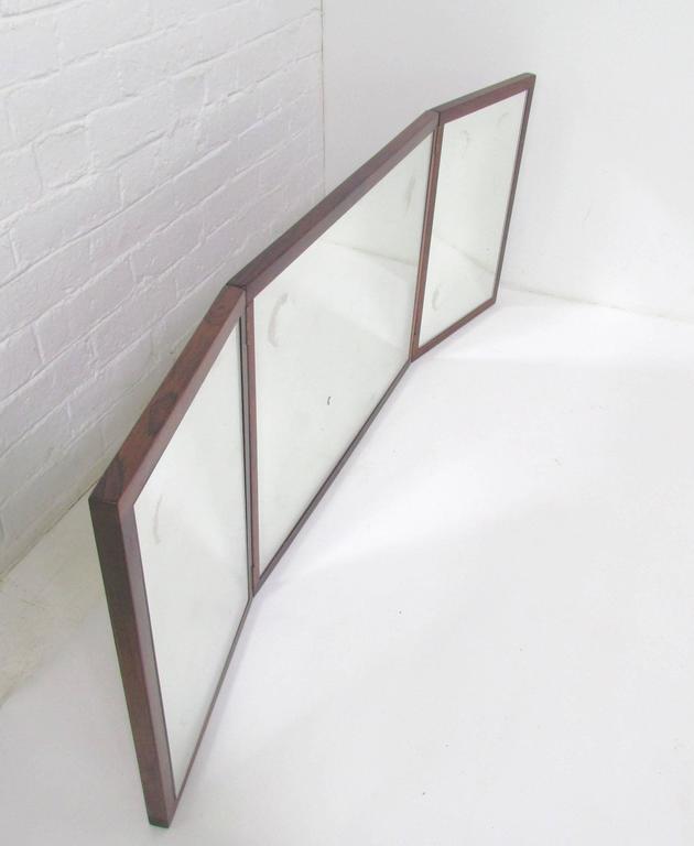 Tri Fold Wall Mirror danish rosewood tri fold wall mirrorkai kristiansen for aksel Tri Fold Wall Mirror danish rosewood tri fold wall mirrorkai kristiansen for aksel