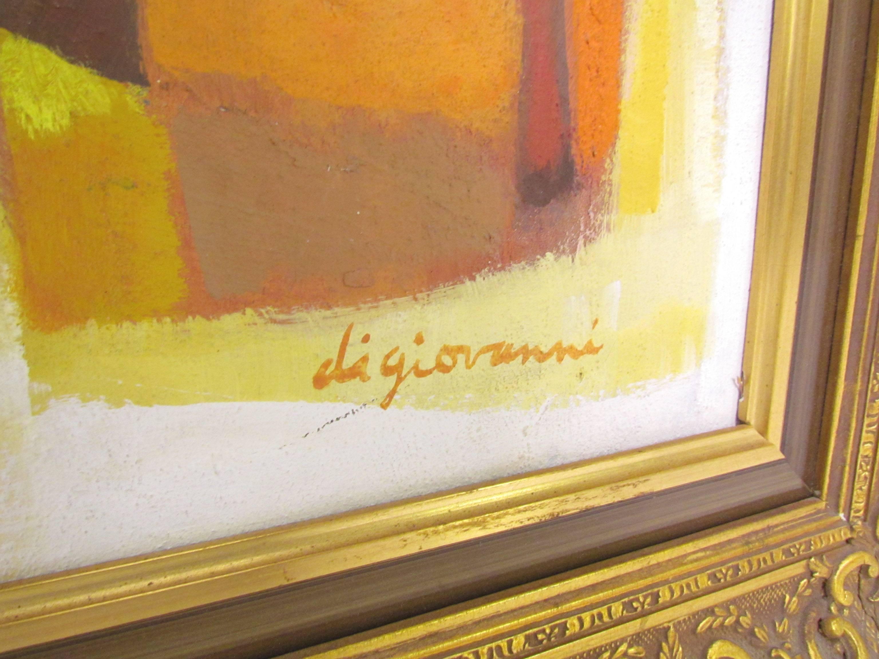 American Mid-Century Abstract Oil Painting by Robert di Giovanni, circa 1960s
