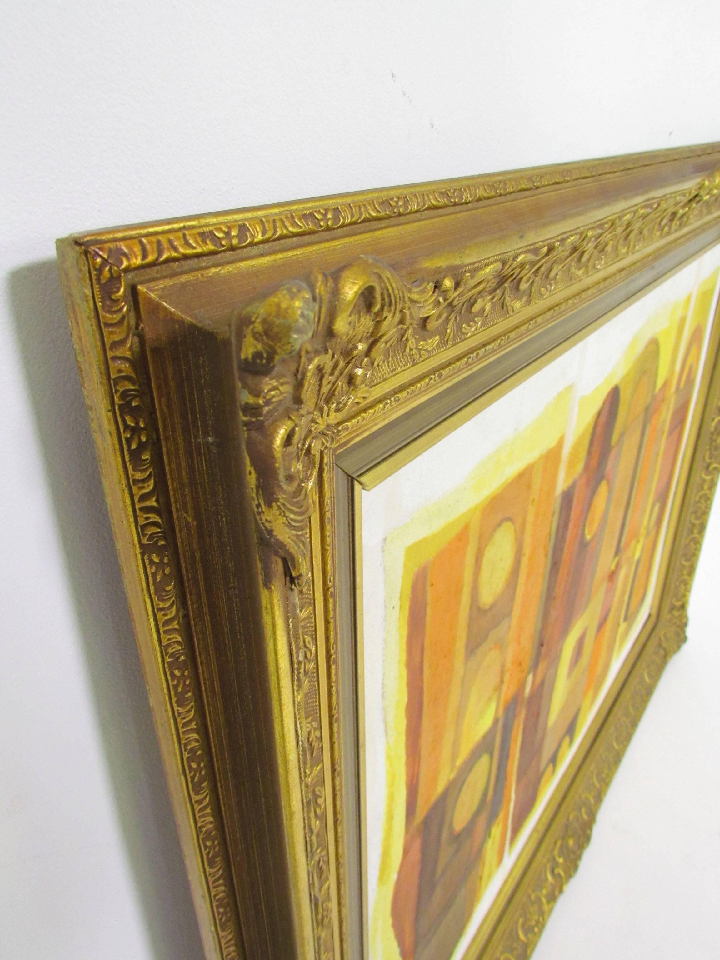 Mid-Century Abstract Oil Painting by Robert di Giovanni, circa 1960s In Good Condition In Peabody, MA