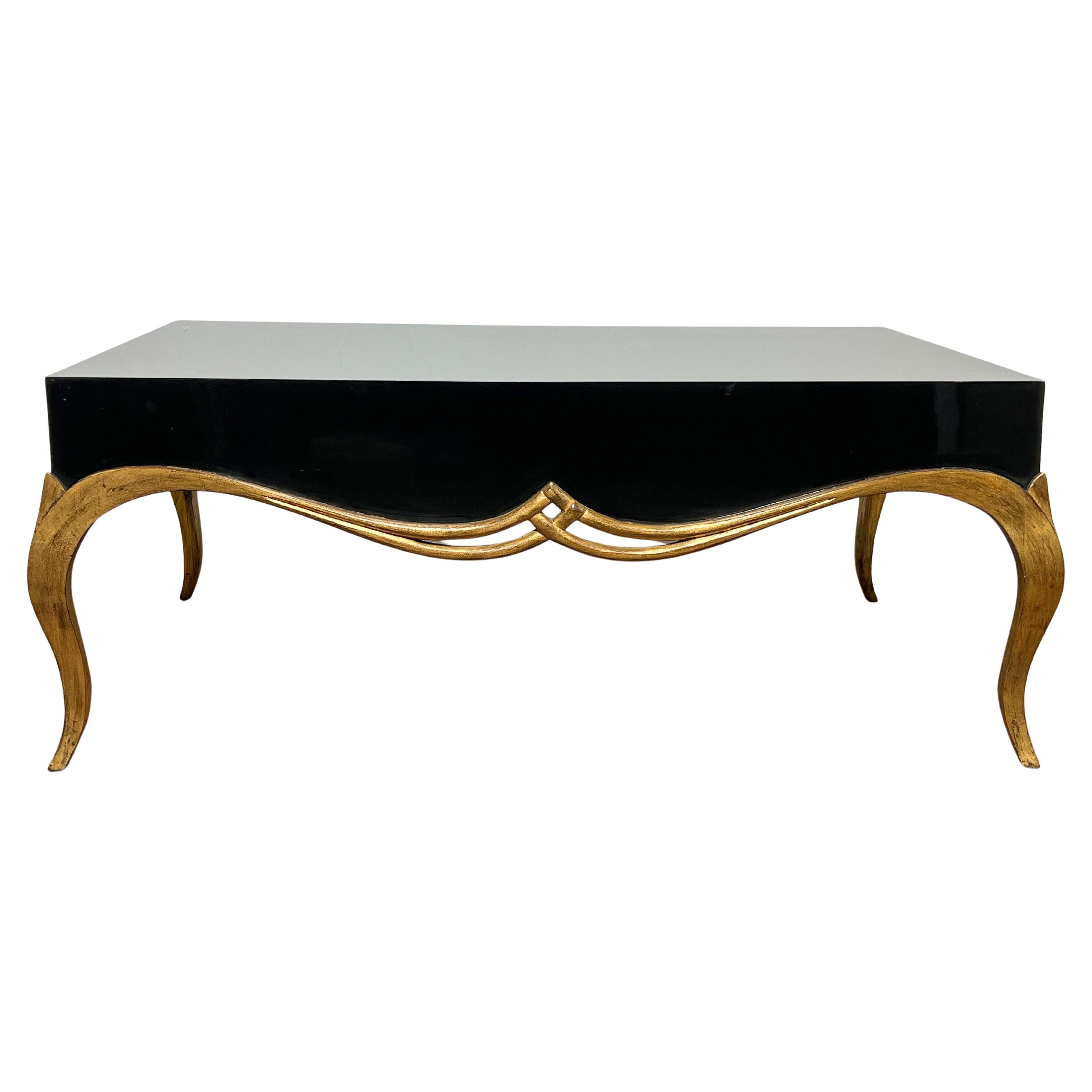 Table basse "Harper" laquée et dorée Christopher Guy