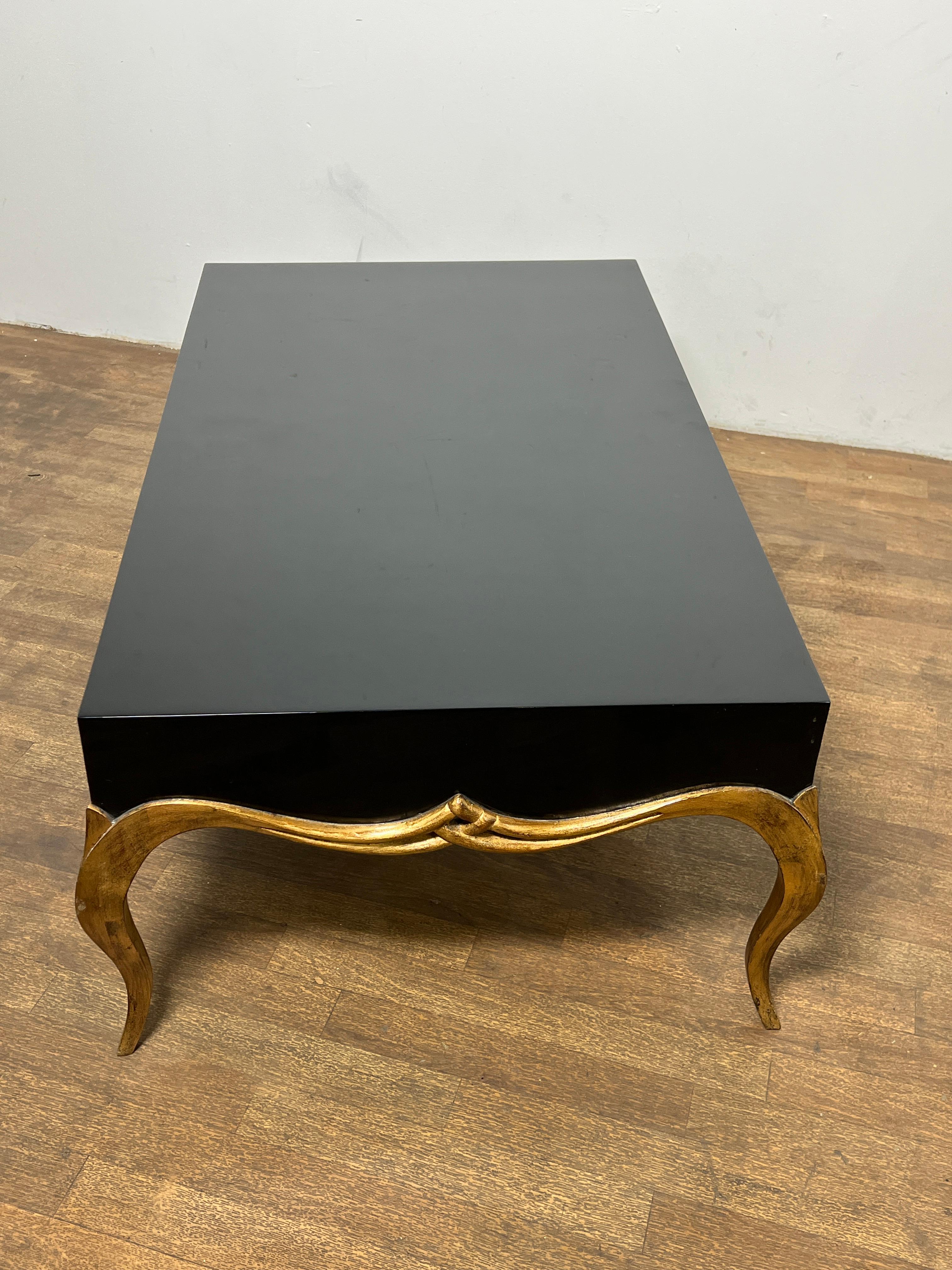 Christopher Guy Lacquered and Gilt Coffee 