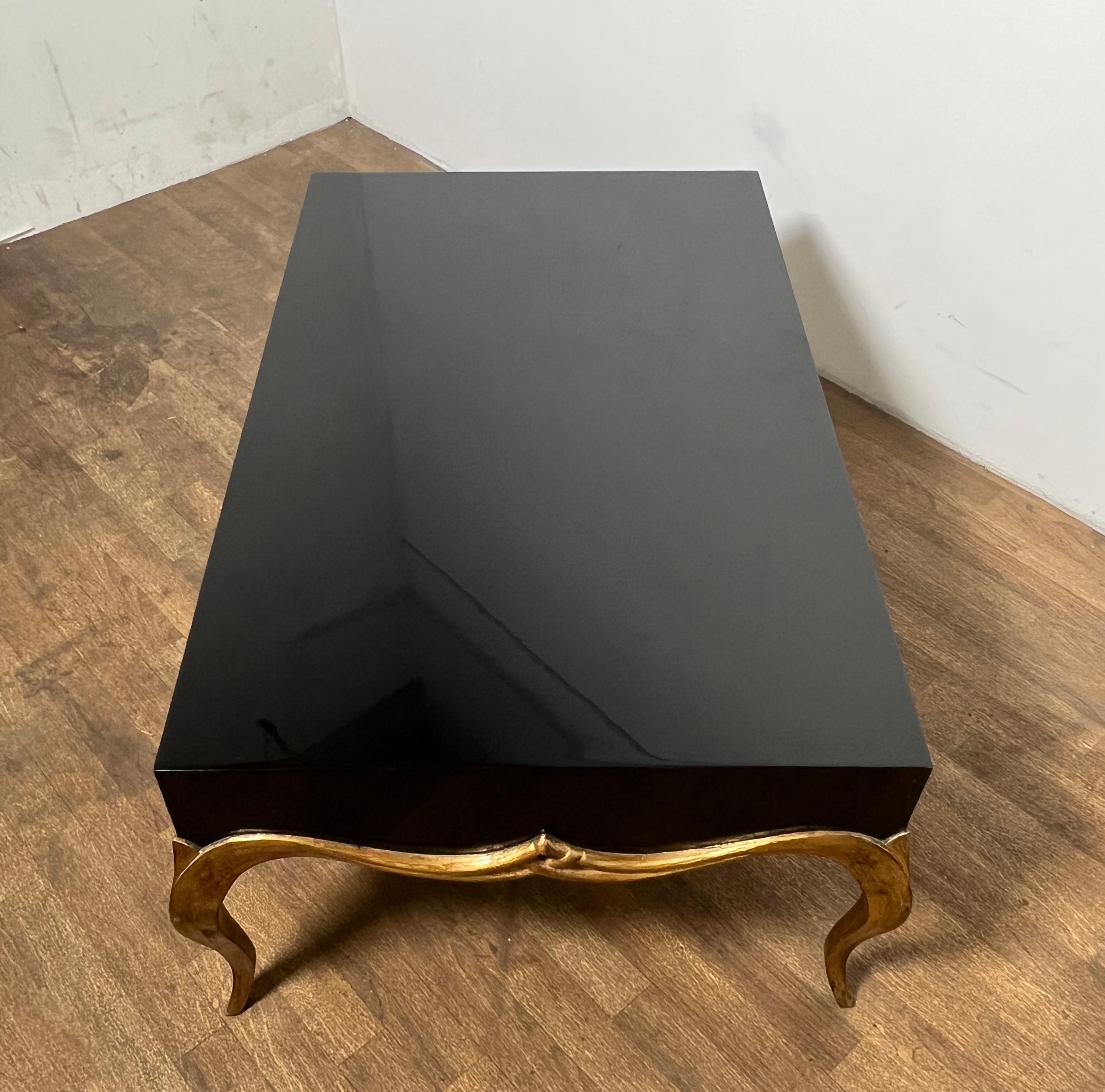 Christopher Guy Lacquered and Gilt Coffee 