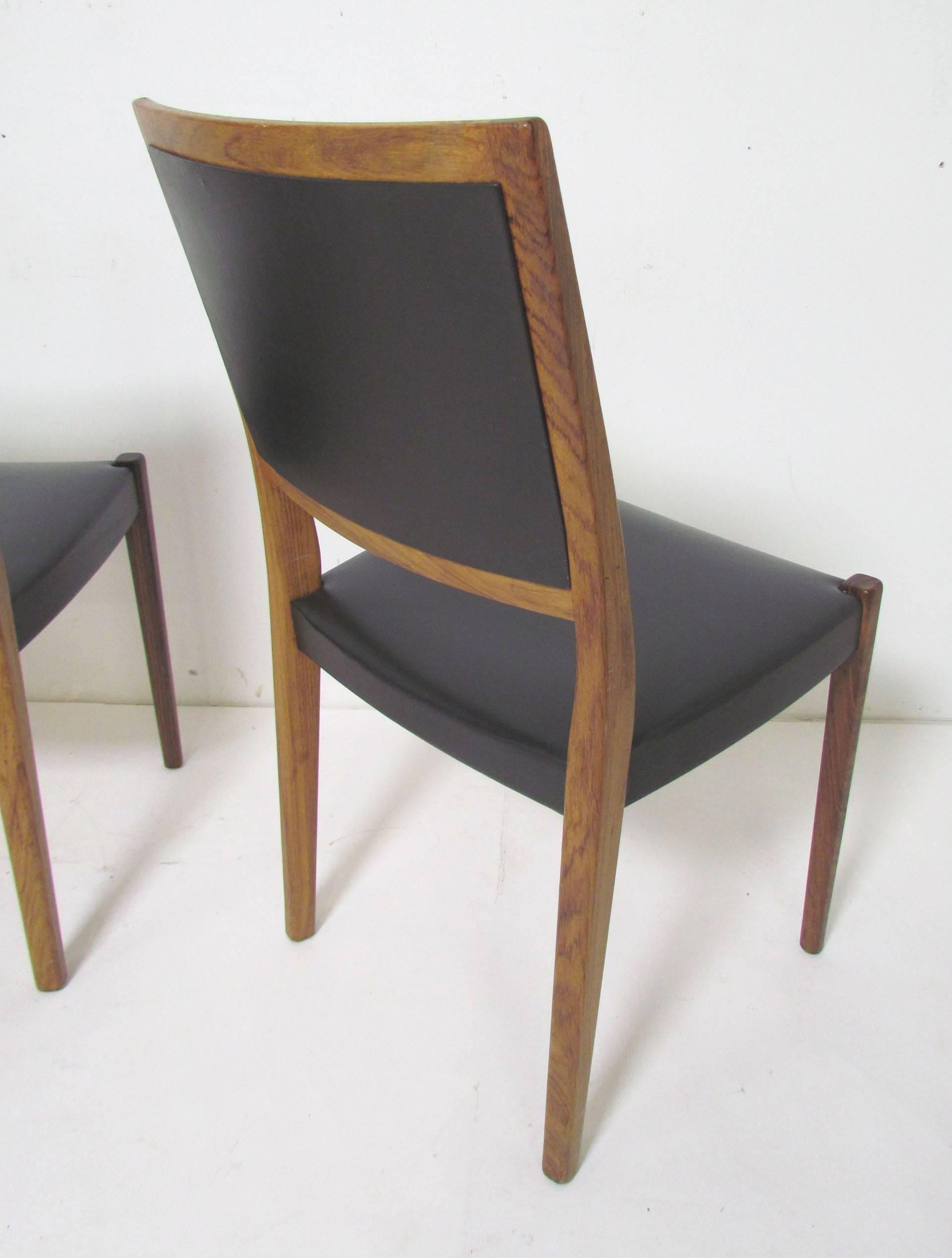 Swedish Set of Six Danish Modern Rosewood Dining Chairs by Svegards