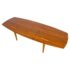 Tavolino in stile "tavola da surf" della metà del secolo, disegnato da Abel Sorensen per Knoll, California, anni '50 circa
