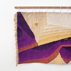 Modernist Handwoven FIber Art Textile Panel by Věra Drnková-Žáreck, Circa 1960s