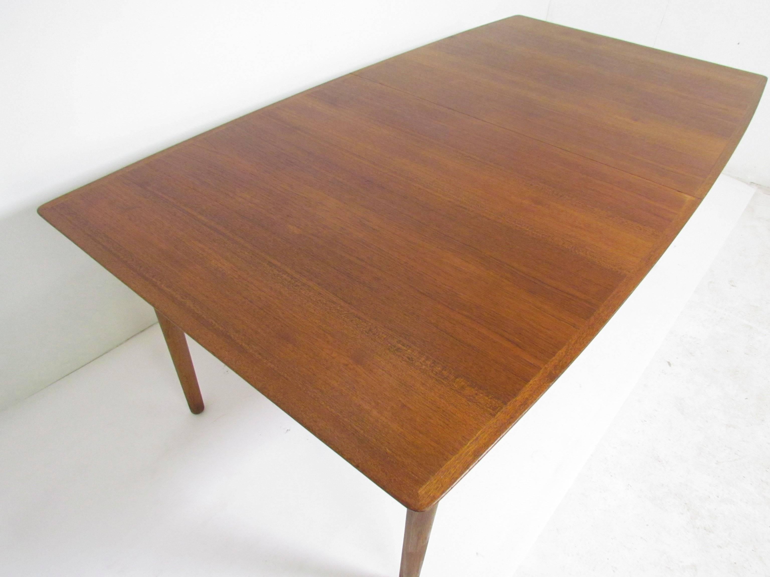 Mid-20th Century Danish Teak Expandable 11' Banquet Dining Table with Two Leaves by Falster