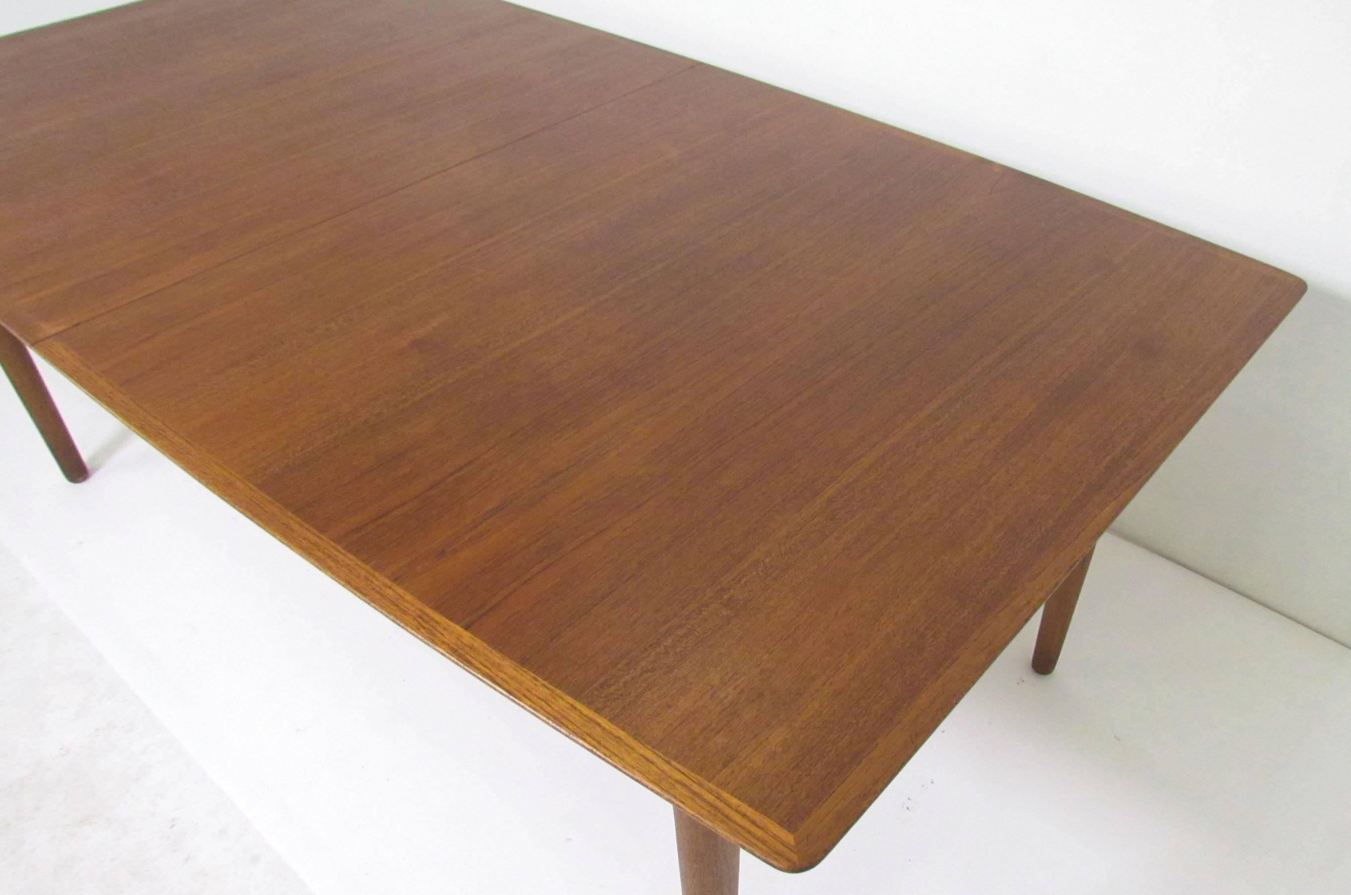 Danish Teak Expandable 11' Banquet Dining Table with Two Leaves by Falster 1