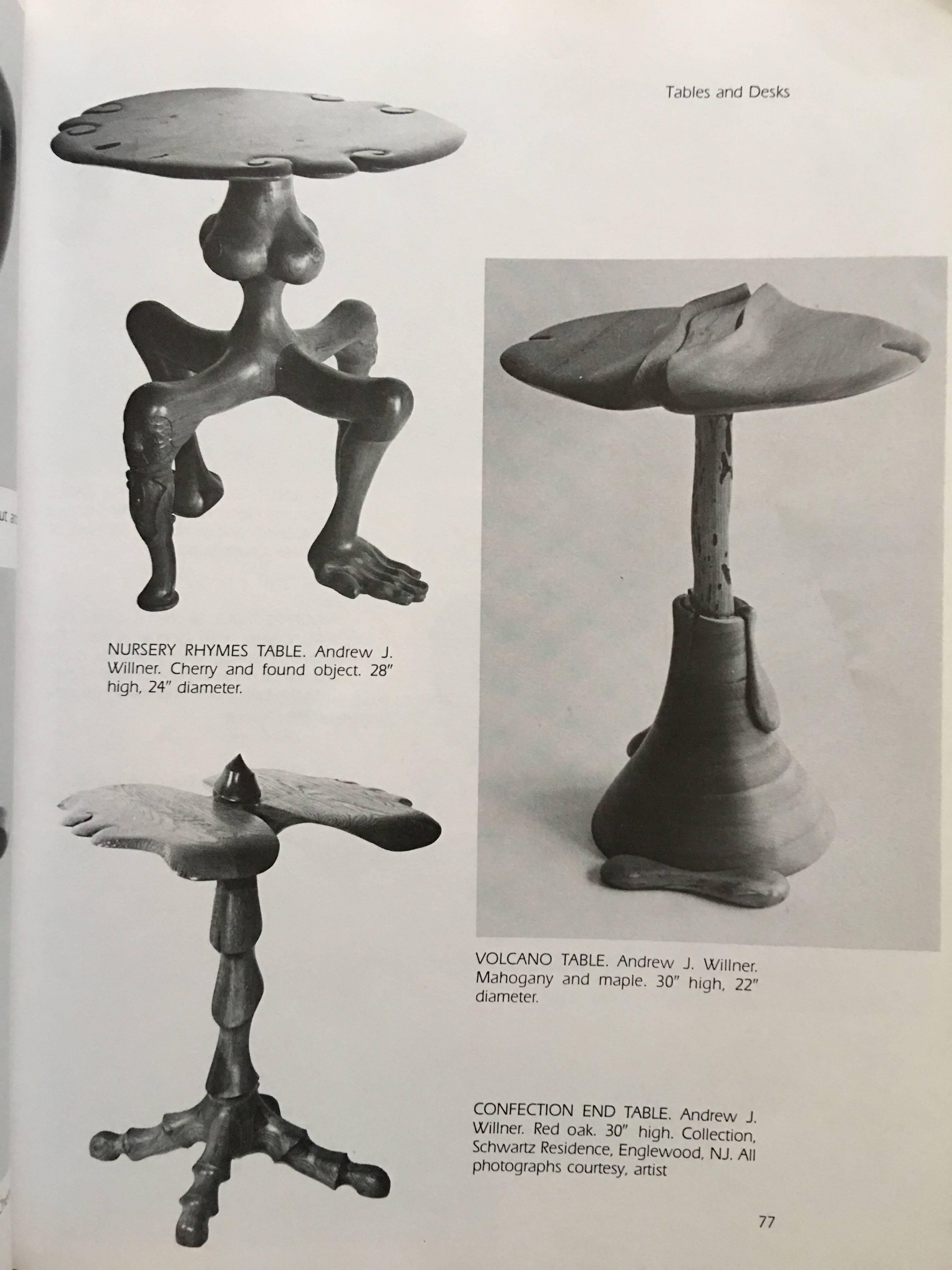 Andrew J. Willner American Studio Craft Modernist Table, Dated 1973 1