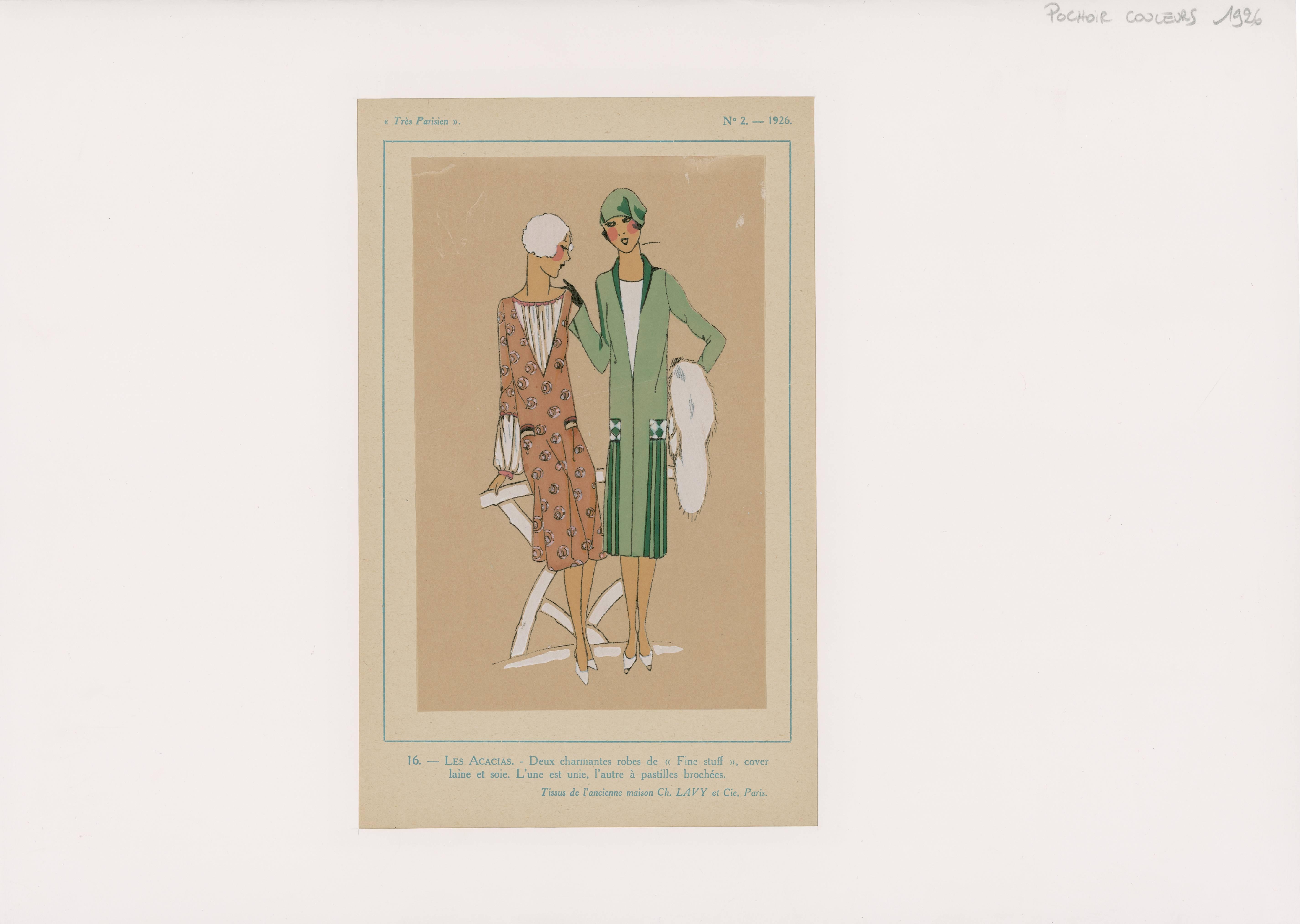Early 20th Century French Fashion Plates For Sale