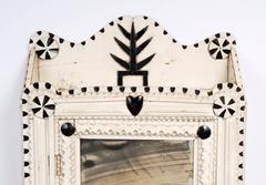 Painted Tramp Art Cabinet with Heart and Tree