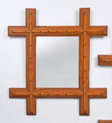 Companion Pair of Tramp Art Mirrors