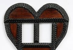 Heart Shaped Tramp Art 'Wedding Frame'