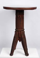 Rustic Tramp Art Table on Splayed Legs