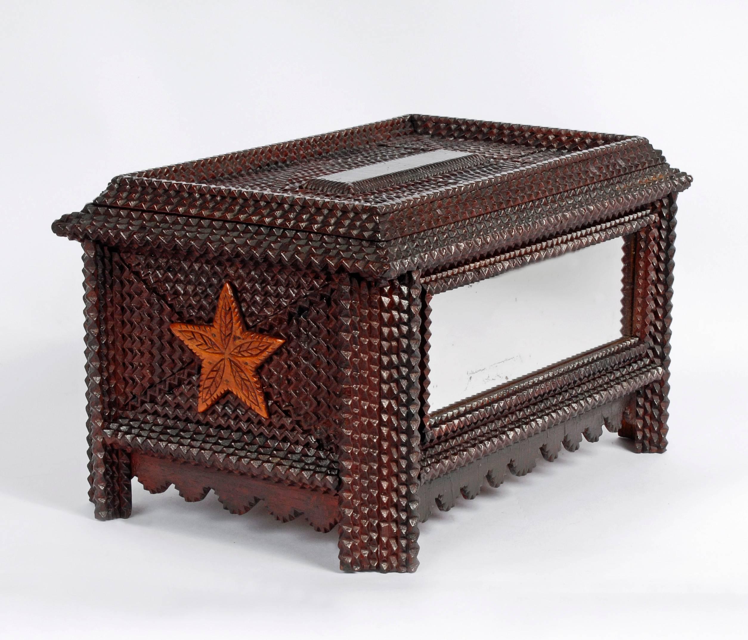 American Inspired ‘Mother’ Tramp Art Box