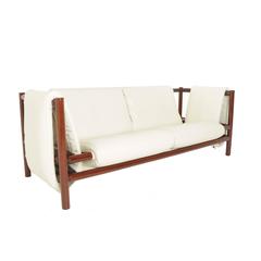 Loose Mantle Sofa in Solid Pau Ferro by Joaquim Tenreiro