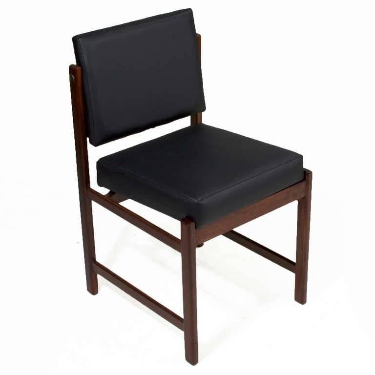 Basic Pivot Back Dining Chair in Walnut by Thomas Hayes Studio For Sale