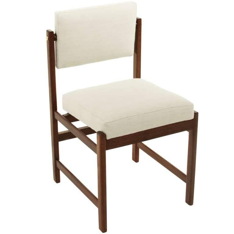 Basic Pivot Back Dining Chair in Walnut by Thomas Hayes Studio For Sale