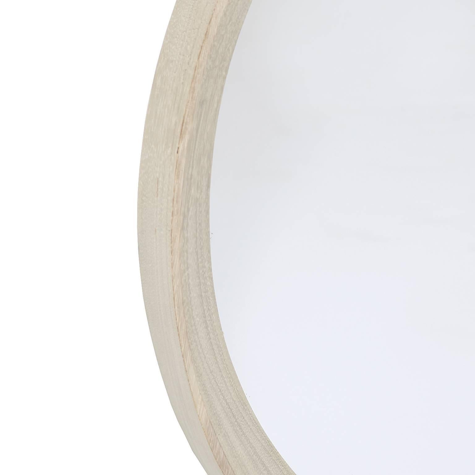 Mid-20th Century Organic Modern Brazilian Imbuia Mirror with Bleached White Oil Finish For Sale