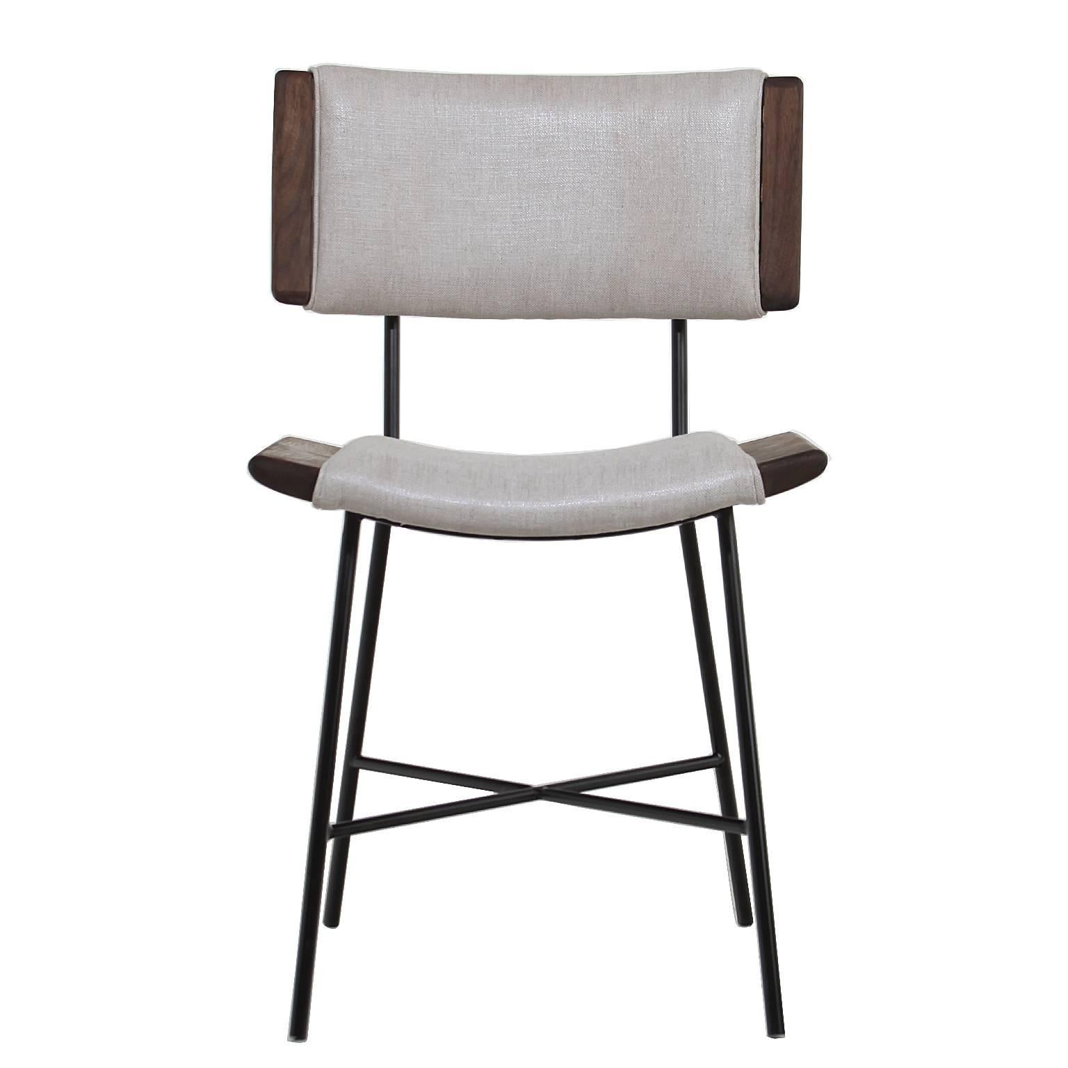 Alessandra Chair with Blackened Steel Frame by Thomas Hayes Studio For Sale 2
