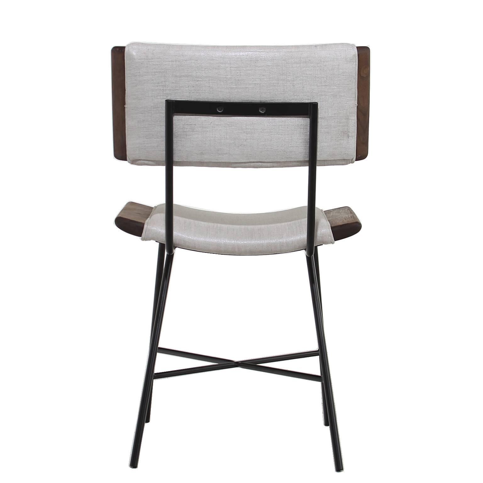 Alessandra Chair with Blackened Steel Frame by Thomas Hayes Studio For Sale 3