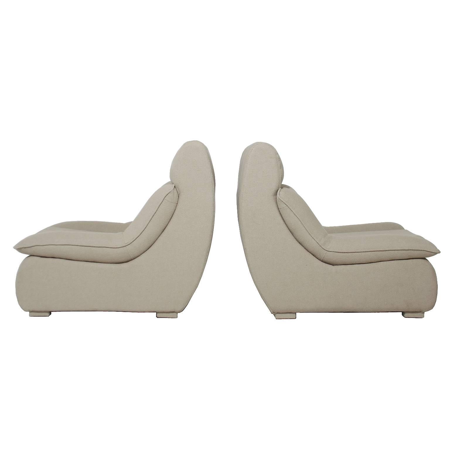 Late 20th Century Pair of Vintage Brazilian Lounge Chairs