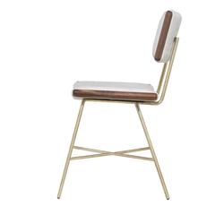 Alessandra Chair with Brass Frame by Thomas Hayes Studio