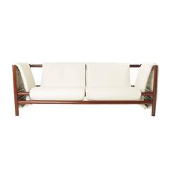 Loose Mantle Sofa in Solid Pau Ferro by Joaquim Tenreiro