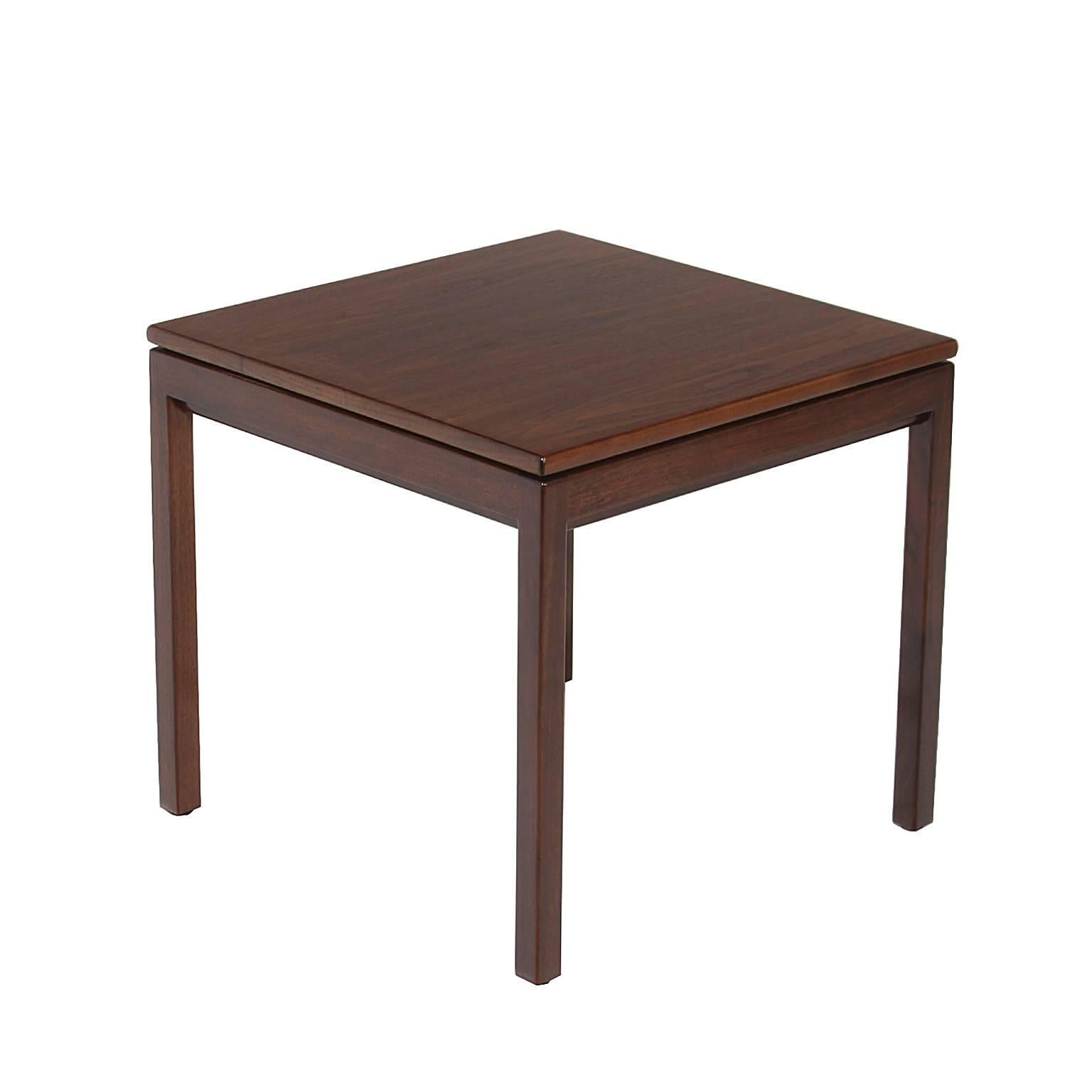 Vintage Walnut End Table by Jens Risom In Good Condition In Los Angeles, CA