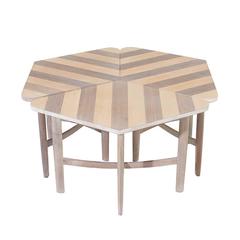 Barney Flagg Parallel Side Tables for Drexel in Solid Bleached Birch