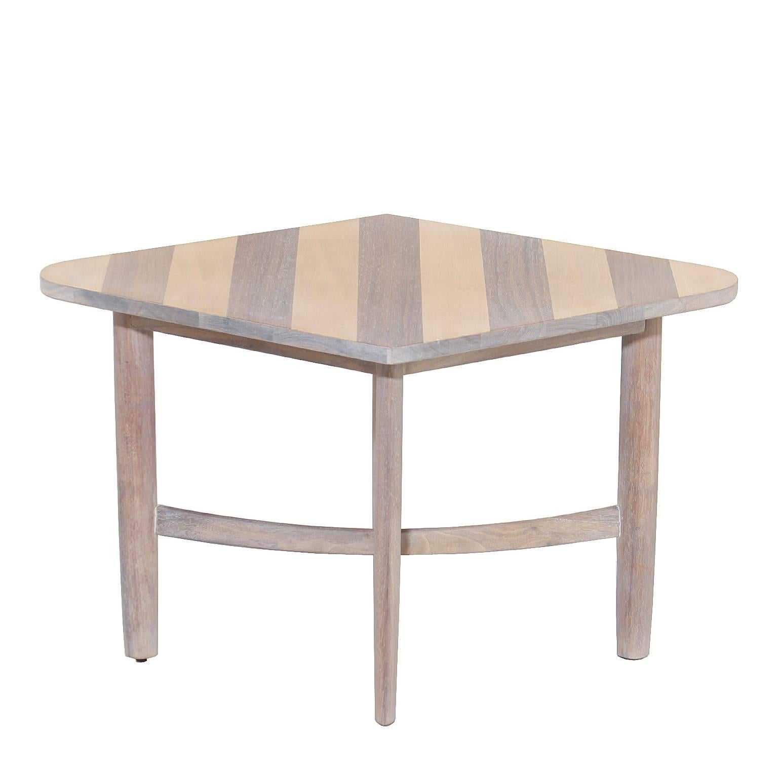 Barney Flagg Parallel Side Tables for Drexel in Solid Bleached Birch  For Sale 2