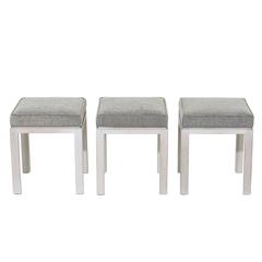 Three Mid Century Bleached Mahogany Harvey Probber Stools