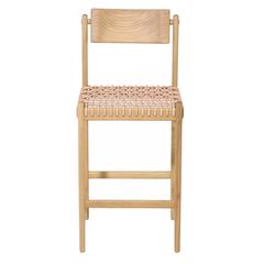 The Leather Cord Stool by Thomas Hayes Studio