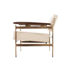 The Boston Chair in Brass Frame by Thomas Hayes Studio