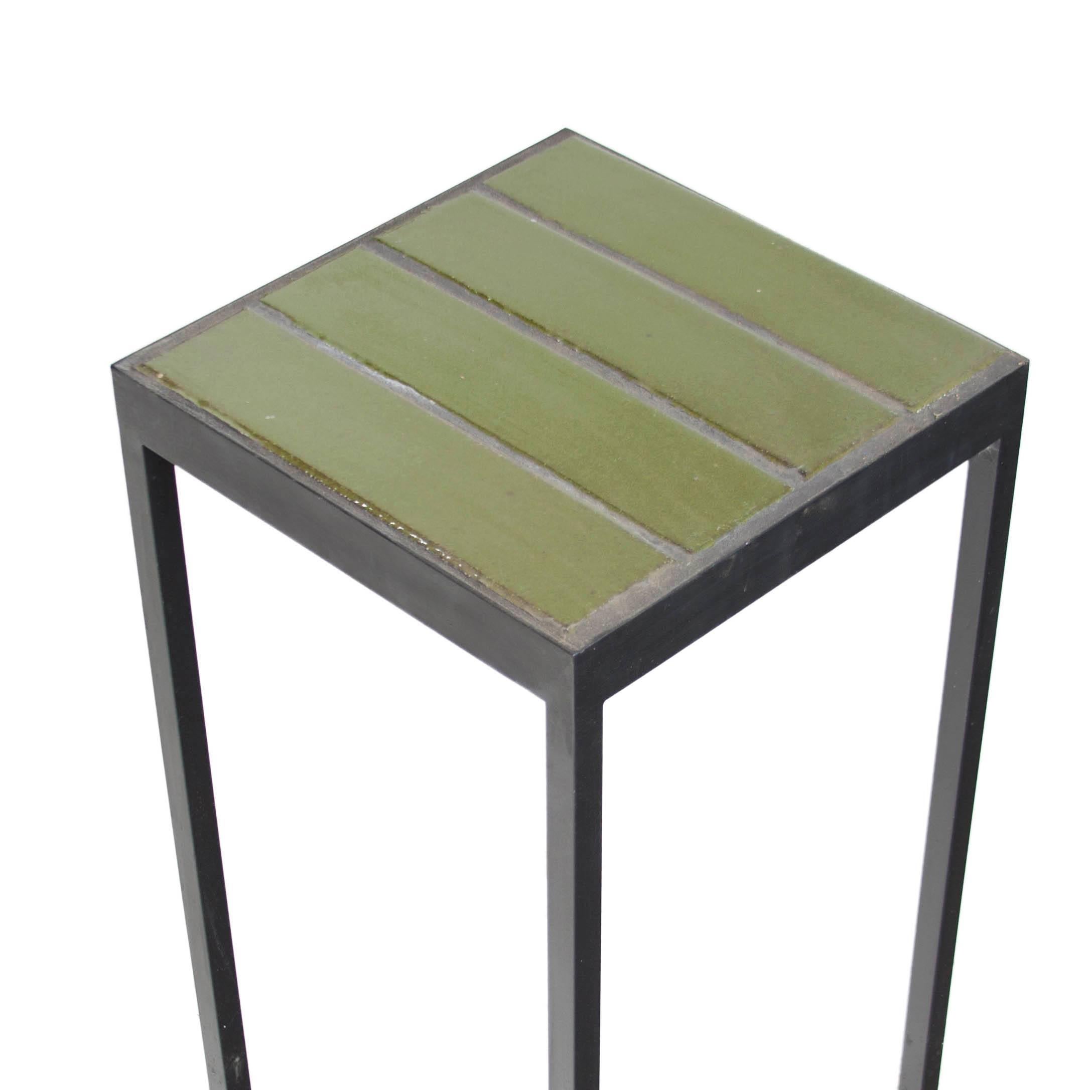 This collection of handcrafted tile side tables by Thomas Hayes Studio are made from a collection of vintage tiles and powder coated steel bases. These unique pieces are perfect for both indoor and outdoor use, in pairs or as standalone pieces, they