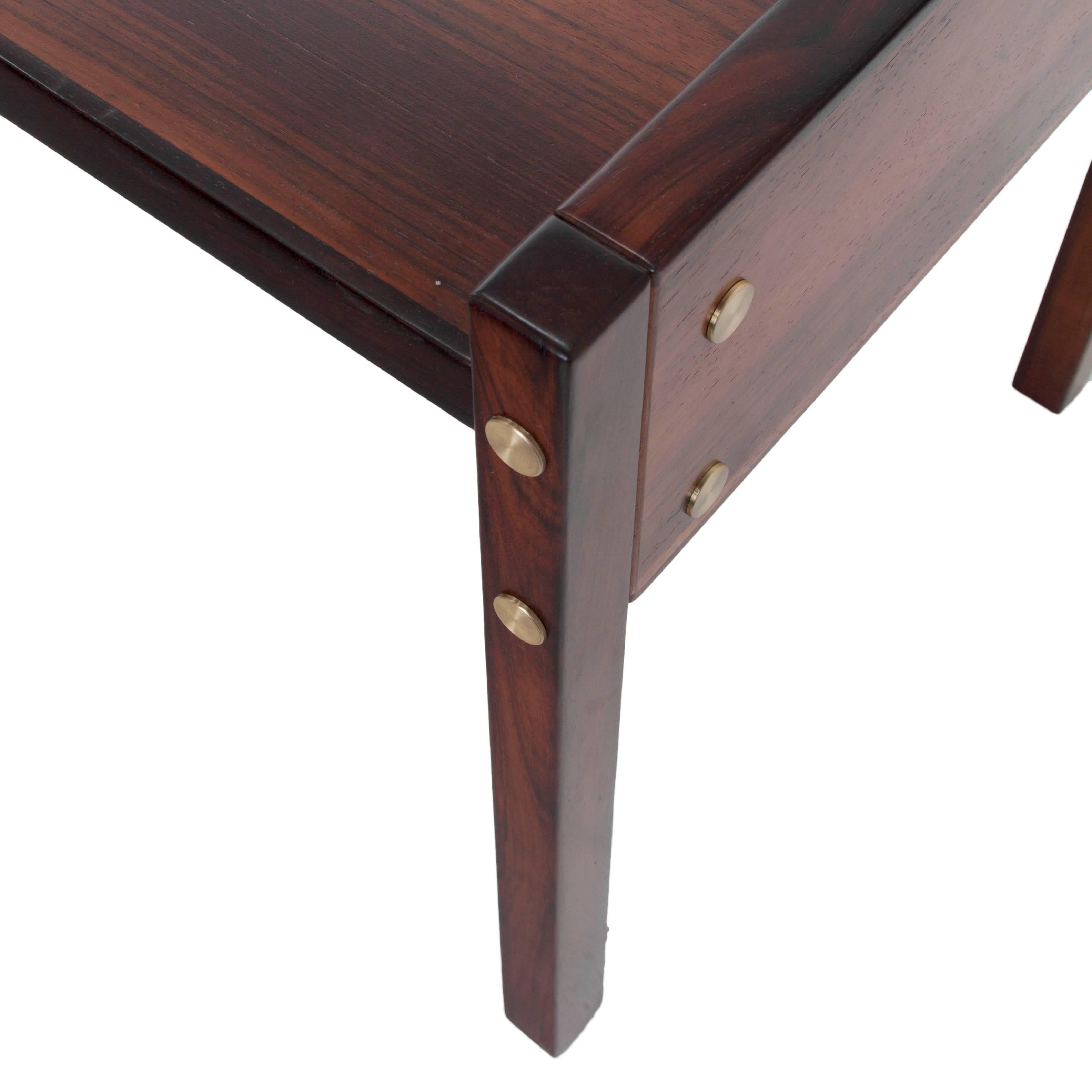 Mid-Century Modern Solid Rosewood Desk by Sergio Rodrigues