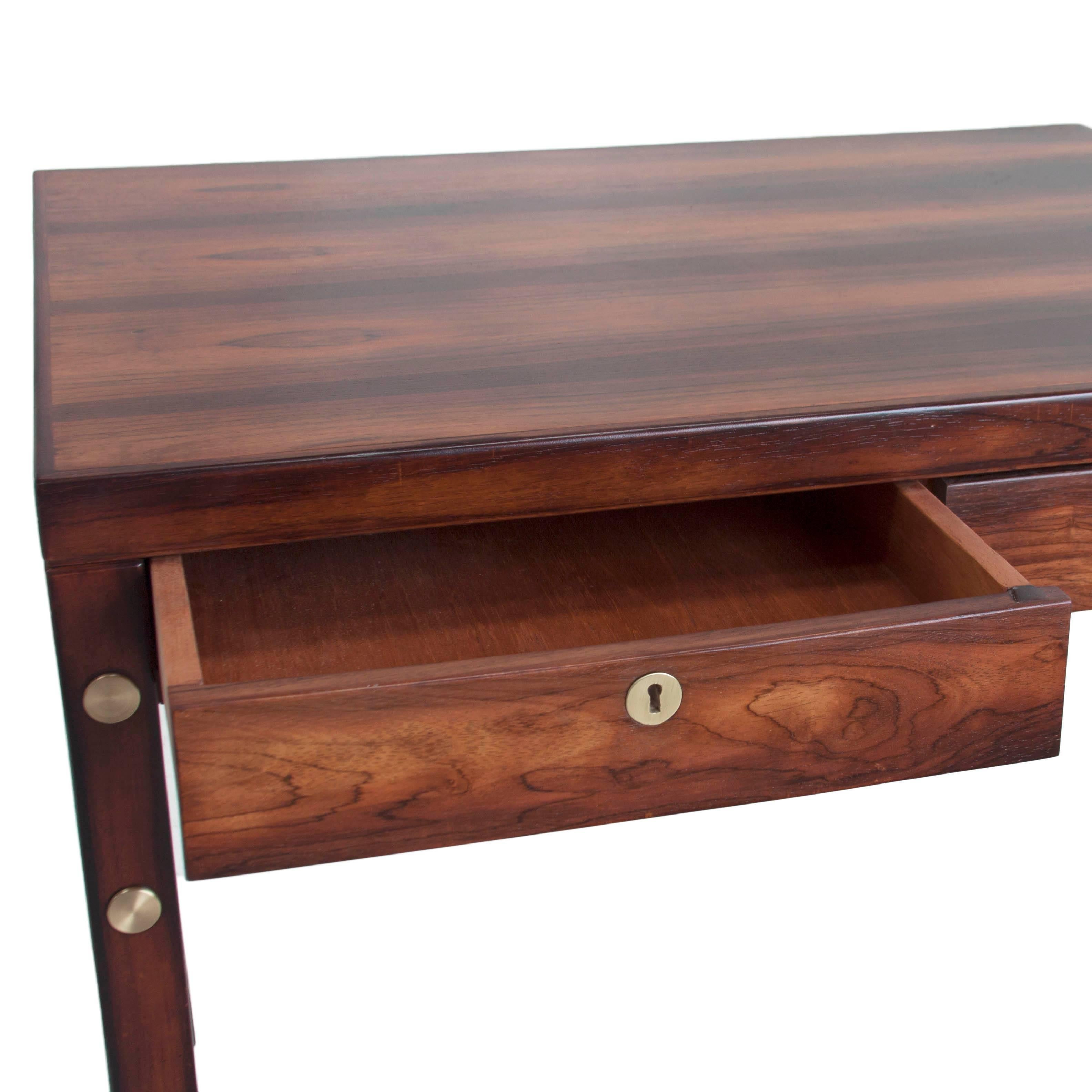 Brazilian Solid Rosewood Desk by Sergio Rodrigues